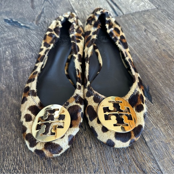 Tory Burch Revas Calf Hair Animal Print Ballet Flats size 8 - Picture 7 of 13